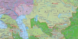 настенная Политическая карта мира. Континенты и Части Света с флагами (37)