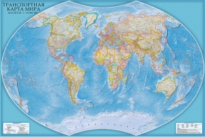 настенная  Транспортная карта мира ― Параллель