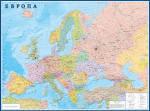 настенная политическая карта Европа (02) ― Параллель