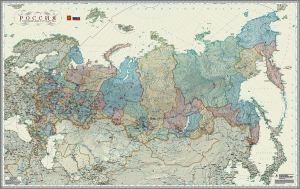 настенная Политико-административная карта России и сопредельных государств (01) ― Параллель