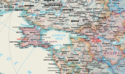 настенная Политико-административная карта России и сопредельных государств (01)