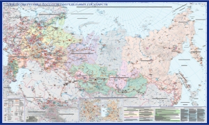 настенная карта Электроэнергетика России и сопредельных государств  ― Параллель