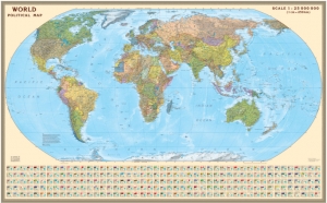 настенная карта Political world map (47) ― Параллель