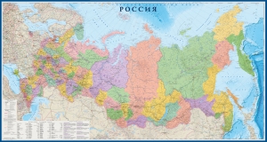 настенная Политико-административная карта России и сопредельных государств (08) ― Параллель